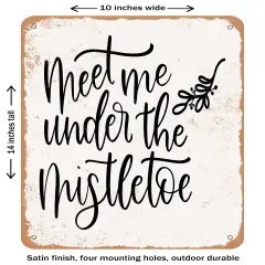 DECORATIVE METAL SIGN - Mistletoe- Vintage Rusty Look