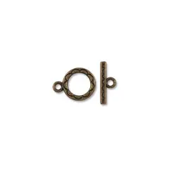 Clasp - Toggle 12mm Base Metal Antique Copper Plated (1-Pc)