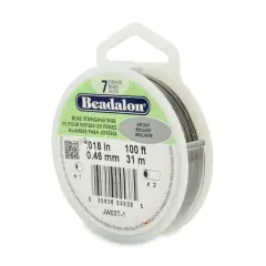 Beadalon Wire .018" 100ft Bright Silver 7 Strand