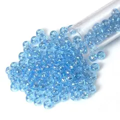 Miyuki Round Rocaille Seed Bead 8/0 Transparent Luster Blue