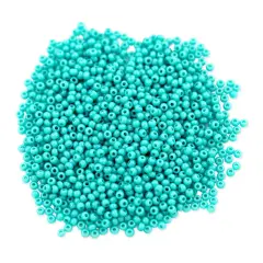 Czech Seed Bead 11/0 (2mm) Beads Opaque Turquoise (10 Grams) Beads