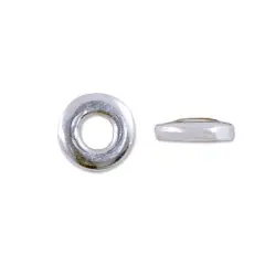 JewelrySupply Flat Spacer Ring 3.7x1mm Sterling Silver (4-Pcs)