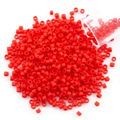 Miyuki Delica Seed Bead 11/0 Matte Red Opaque
