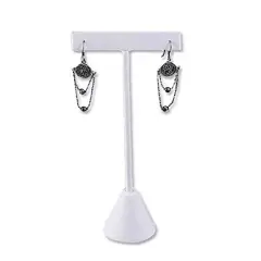 Earring T Bar 5-3/4" White