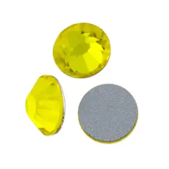 Preciosa Crystal VIVA12 Flat Back Rhinestone 6.5mm (SS30) Citrine (Package of 20)