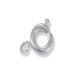 Clasp - Spring Ring 6mm Silver Plated (10-Pcs)