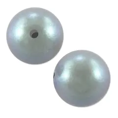 Preciosa Crystal Nacre Round Pearl 4mm Pearlescent Grey (Package of 40)