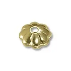 JewelrySupply Bead Cap 5mm Gold Plated (10-Pcs)