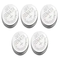 Renata Watch Battery Swiss Made Renata 391 or SR1120SW Or AG8 1.5V (5 Batteries, 391 Or SR 1120 SW)