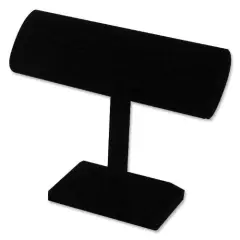 JewelrySupply T-Bar Display Oval 7"x6" Black Velvet