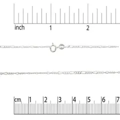 JewelrySupply Figaro Chain 1.8mm 18" Sterling Silver (1-Pc)