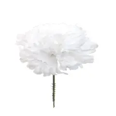 Box of 100: White Silk Carnation Picks by Floral Home&reg;, Floral Home by Artificial Flowers