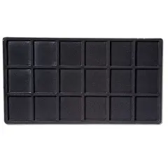 Flocked Insert Standard Size 3x6 Black