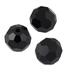 Preciosa Crystal Round Bead 3mm Jet (Package of 20)