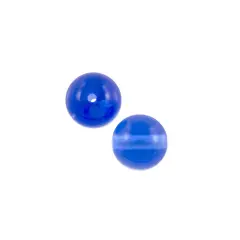 Czech Pressed Glass Round Beads 6mm Sapphire (Package of 10)