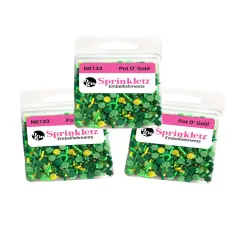 Buttons Galore Sprinkletz Embellishments for Crafts, Tiny Polymer Clay Shapes & Unique Designs - Pot O Gold - 3 Pack