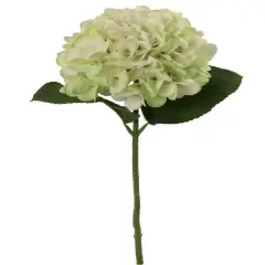 Set of 12: Artificial Hydrangea Flower Stem | 18.5-Inch | Indoor Use | Light Green | Floral Stems | Parties & Events | Home & Office Decor, Floral Home by Artificial Flowers