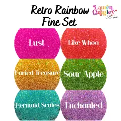 Glitter Retro Rainbow Fine Set by Glitter Heart Co.&trade;