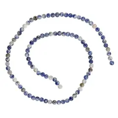 Denim Lapis Round Beads 4mm (16" Strand)