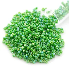 Miyuki Delica Seed Bead 11/0 Opaque Green AB