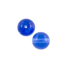 Czech Pressed Glass Round Beads 8mm Sapphire (Package of 10)