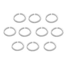 Jump Ring - Oval Open 8x6mm Silver Plated (10-Pcs)