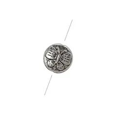 Butterfly Bead 12x5mm Pewter Antique Silver Plated