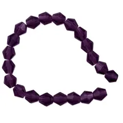 Valued Faceted Bicone 6mm Crystal Beads Amethyst