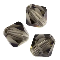 Preciosa Crystal Bicone Bead 4mm Black Diamond (Package of 50)