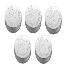 Renata Watch Battery Swiss Made Renata 386 or SR43SW Or AG12 1.5V (5 Batteries, 386 or SR 43 SW)