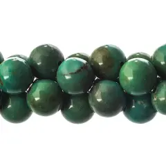 Earth's Jewel 10mm Turquoise Green Dyed Stabilized Semi-Precious Strung Bead