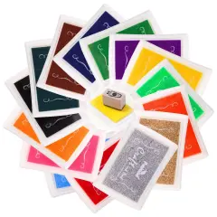 15 Pieces Craft Ink Pad for DIY Stamps on Paper Wood Fabric - Vibrant Colors