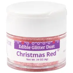 Edible Glitter Dust, 4g Christmas red