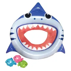 Northlight Inflatable Shark Mouth Fish Toss Swimming Pool Game - 24.75" Blue
