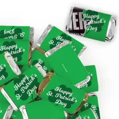 St. Patrick's Day Candy Favors Hershey's Miniatures Chocolate - Clover