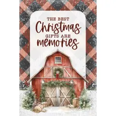 The Best Christmas Gifts Christmas Wood Plaque with Easel and Hook Wall Tabletop Art - 4 inches x 6 inches