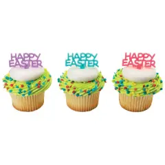 Happy Easter DecoPics&reg; Cupcake Decoration, 12ct