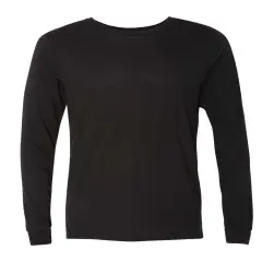 BELLA + CANVAS&reg; Triblend Long Sleeve Crewneck Tee Solid black triblend