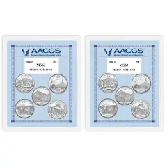 2006P & 2006D Statehood Quarters Graded MS63 Brilliant Uncirculated 