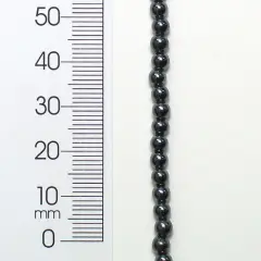 6 Packs of Round Hematite Beads 8 Inch Strand Pack of 2