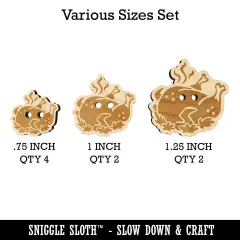 Delicious Turkey Dinner Thanksgiving Wood Buttons for Sewing Knitting Crochet DIY Craft