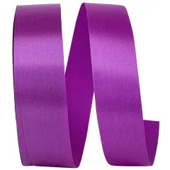 Florist Ribbons --- 1⅜ inch x 100 yards --- Satin / Acetate Supreme Cooler Ribbon -- Fuchsia Color