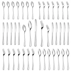 30 Pieces Silverware Set Service for 6,Premium Stainless Steel Flatware Set,Mirror Polished Cutlery Utensil Set,Durable Home Kitchen Eating Tableware Set,Include Fork Knife Spoon Set,Dishwasher Safe