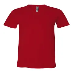 BELLA + CANVAS&reg; Short Sleeve V-Neck Jersey Tee Red