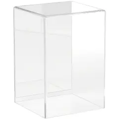 Plymor Clear Acrylic Display Case with No Base (Mirror Back), 4" W x 4" D x 6" H