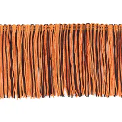 10 Yards of 4" Multicolor Chainette Fringe Trim | 10 yard cut Orange/Black