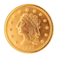 Tribute to America's Most Beautiful Coins - Classic Head $2.50 Gold Piece 1834-1839 Replica Coin