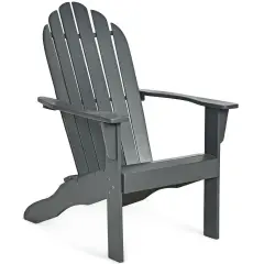 Wooden Outdoor Lounge Chair with Ergonomic Design for Yard and Garden Grey
