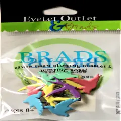 Eyelet Outlet Flying Bird Pastel Brads-12 PCS
