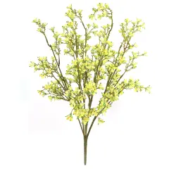 22-Inch Mini Yellow Flower Bush with 14 Sprays - 12-Pack, Lifelike Floral Accents for Home D&eacute;cor & Seasonal Arrangements - Brighten Your Space, Floral Home by Artificial Flowers